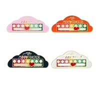 4PCS My Social Battery Slider Pin, Funny Social Battery Pin for 7 Days a Week, Interactive Brooch Pin Functional Mood for Clothing Decoration Backpacks Bags Hats Gifts, S, Zinc, black opal