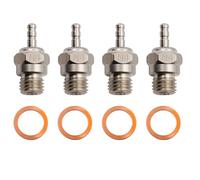 4Pcs N4 Super-Duty Glow Plug with Gasket for Traxxas 1/10 T-Maxx 2.5/3.3 RC Car,Replace#3232X