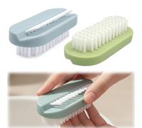 4pcs Nail Brushes, Two Sided Nail Cleaning Brushes with Soft Stiff Bristles, Portable Nail Scrubber for Deep Fingernail Cleaning, Easy-Grip Nail Brush for Men, Women Kids