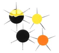 4pcs Nail Dotting Tool Metal Acrylic Handle for UV Gel Art Details | Circular Shape, Ergonomic round Grip, Suitable for Artists and Nail Salons Creating Dot Patterns with Tip Paint