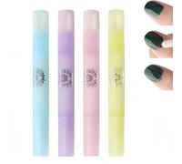 4PCS Nail Polish Correction Pen & Nail Varnish Remover Pen,Replaceable Na/il Edge Cleaning Pen with 12 Heads,Professional Manicure Tools for DIY or Salon Use,Na/il Polish Corrector Pen