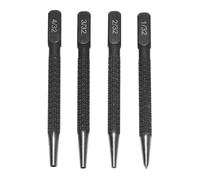 4pcs Nail Punch Center Punch Automatic Center Punch Portable Positioning Punch Set Carbon Steel Nail Punch Metal Breaker Center Punch for Drilling and Marking(1/32" 2/32'' 3/32" 4/32'',Black)