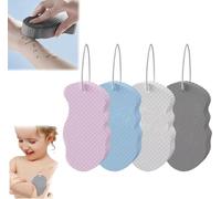 4Pcs Naivetu Magicexfoliating Bath Sponge,3D Magic Exfoliating Bathsponge, Soft Reusable Body Sponge, Frosted, Dead Skin Sponge Suitable for Bathing and Showering,Facial and Body Skin -A
