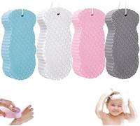 4PCS Naivetu Magicexfoliating Bath Sponge, Magic Exfoliating Bath Sponge, 3D Super Soft Exfoliating Bath Sponges for Face, Body & Feet, Reusable Smooth Skin Sponge