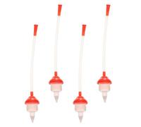 4pcs Nasal Aspirator Detachable Silicone for Newborn Easy Operation | Red Finish, Detachable Tube for Cleaning, Safe Comfortable Use, Suitable for Mothers