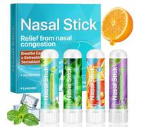 4PCS Nasal Stick,Fast Relief from A Stuffy Nose,Instant Blocked Nose Relief & Nasal Congestion Clearer,Blocked Nose Relief,Aromat/herapy Nasal in/Haler,Breathe Stick Provides Fresh Cooling Sensation