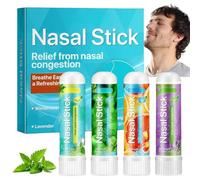 4PCS Nasal Stick,Instant Blocked Nose Relief,Nasal Congestion Clearer,Enhances Breathing and Boosts Focus,Improving Nasal Breathing,Travel-Friendly Nose Unblocker for Quick Refreshment