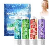 4PCS Nasal Stick,Nasal Stick 4 Pack,Fast Relief from A Stuffy Nose,Instant Blocked Nose Relief & Nasal Congestion Clearer,Nasal Inhaler Stick,Portable Nasal Congestion Inhaler,Natural Nasal Inhaler