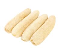 4PCS Natural Loofah Shower Sponges, Soft Body Loofah 11.8-15.4" Reusable Exfoliating Scrubbers for Men & Women, Bath & Skin Care Essentials