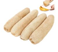 4PCS Natural Loofah Sponge, Biodegradable Loofah Sponge for Dishes, Bath, Shower