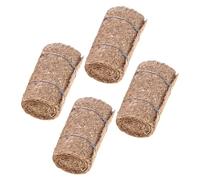 4pcs Natural Miniature Straw Grass Bundles for Doll House Farm Scene Decoration Craft Project Safe Landscape Accessory Doll House Miniature Rice Straw