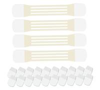 4Pcs Neck Lift Tape Elastic Breathable Wrinkle Removing Neck Strips with 20 Adhesive Pads Self-adhesive SKin Friendly Face Lift Tape for Women, Skin Color