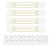 4Pcs Neck Lift Tape Elastic Breathable Wrinkle Removing Neck Strips with 20 Adhesive Pads Self-adhesive SKin Friendly Face Lift Tape for Women, Skin Color