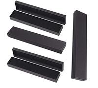 4Pcs Necklace Box Jewellery Gift Box with Lid Bracelet Kraft Long Chain Gift Black Paper Jewelry Display Boxes Cardboard Rectangle Long Necklace Case for Xmas Newyear Thanksgiving Wedding Presents