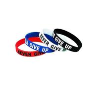 4pcs Never Give Up Rubber Bracelet Inspirational Motivational Silicone Wristbands for Women and Men, One Size, Silicone, no gemstone, One Size, Silicone, no gemstone