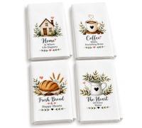 4pcs New Home Gifts, Kitchen Tea Towels and Housewarming Gifts for New Home | 4 pieces 40x60cm absorbent cloths, perfect kitchen new home essentials and a house warming gifts new home for daily tasks