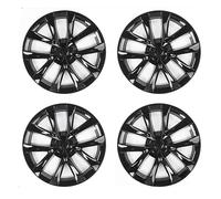 4PCS New Wheel Cover Replacement Compatible For 2017-2023 Tesla Model 3 Cover Hubcap 18 Inch Matte Black Support Logo Range Improvement(Spider Web Model 3)