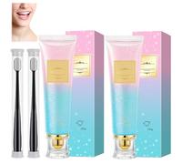 4pcs Niacinamide Whitening Toothpaste, Stain Removal Natural Gentle for Teeth Whitening Fresh Breath, Formula Niacinamide Toothpaste with 2 Toothbrush