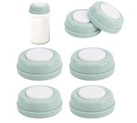 4pcs Nipple Collars Rings & 4pcs Replacement Pads, Plastic Baby Bottle Nipple Replacement Rings Leak-Proof BPA-Free Breastfeeding Essential for Momcozy Wide-Neck Natural Baby Bottle