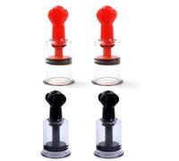 4pcs Nipple Sucker Set with Strong Suction - Twist Nipple Pump Clitoris Stimulator Breast Play Vacuum Toys for Flat Nipples and Sensual Bondage Moments