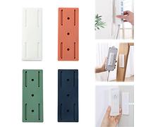 4PCS No Trace Self-Adhesive Row Plug Retainer, Row Plug Retainer No Trace Free Punching Self-Adhesive Plug Strip Board, Wall Mount Cable Organizer (4 Colors)