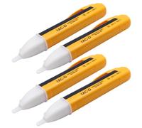 4Pcs Non-Contact Voltage Tester Pen, Electric Tester Pen, Volt Stick, Electrical Volt Pens, Non Contact Voltage Detector Range 90v to 1000v with Led Flashlight and Buzzer Alarm(No Battery)
