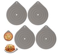4Pcs Non-Slip Plate Warmer, Silicone Microwave Mats, Heat Resistant Serving Mats, Multi Purpose Dinner Mat, Warming Trivet Mat, Flexible Kitchen Worktop Protector for Hot Dishes