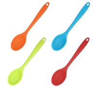 4Pcs Non Stick Baking Serving Spoon Mixing Kitchen Utensil Set Flexible Silicone Cooking Spoons for Baking Stirring Mixing Tools