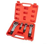 4pcs Nut Removal Tool Set for Extracting Stuck, Broken, and Rusted Nuts, Built from Chrome Vanadium Steel with Hex Screw Head Designed for Socket Wrench