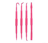 4pcs Nylon Hook Puller Set 164mm Precision Tip | Heavy duty nylon material, prevents part damage, 164mm length, black or pink options, precise control(Pink)