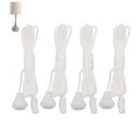 4Pcs Nylon Pull Cord Light Switch BathroomLight PullCord,Replacement Cord Pull for Ceiling Switch,Bathroom Ceiling Light PullCords for CeilingSwitches, BathroomLight, SwitchReplacement Wire-1.5m