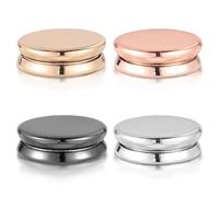 4pcs Oblate Magnetic Hijab Pins, Multi-Purpose Pinless Brooch No-Snag Hijab Magnets Premium Scarf Clasp for Women Girls (Plating)