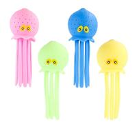4pcs Octopus Water Balls, Multicolored Octopus Floating Pool Toys Soft Bath Octopus Splash Toys for Swimming Pool, Beach, Bag Fillers, Party Favors, Summer
