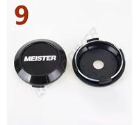 4pcs Od 64mm / Id 60mm Sport Rim Center Wheel Cap Work Emotion Meister Vs Emblem Sticker Wheel Cover Hub Cap Silver & Black 9