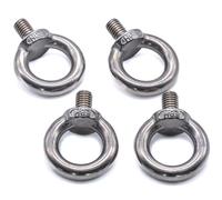 4pcs of M6 Eye bolt stainless steel 316 A4 marine grade male thread (M6)