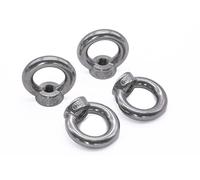 4pcs of M6 Eye nut stainless steel 316 A4 marine grade female thread (M6)