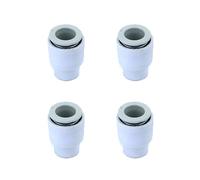 4Pcs One-Touch Fitting, 10mm Plastic Push Fit Female End Cap for Air Pipe Water