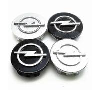 4pcs Opel 56mm 59mm 60mm 64mm 68mm Car Wheel Center Hub Caps Black Silver Rims Covers Auto Logo Badg 4pcs 59mm Black