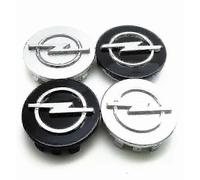 4pcs Opel 56mm 59mm 60mm 64mm 68mm Car Wheel Center Hub Caps Black Silver Rims Covers Auto Logo Badge Emblem Parts Accessories Wigslar 4pcs 60mm Black