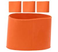 4pcs Orange Rubber Scuba Diving Cuff Holder Loops for Wetsuits | Textured Surface, Anti-slip Hold, Keeps Cuff in Place, High Visibility Orange, for Dive Suits