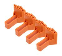 4pcs Orange Rubber Step Ladder Replacement Feet for Folding Ladder | Non Skid Fan Shaped Pads, Indoor Workplace Use, Stability Support, Sturdy Rubber, Easy Fold Design