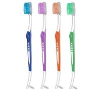 4Pcs Orthodontic Toothbrushes, Double Ended Braces Toothbrushs for Interspace, Orthodontic Brace Toothbrush with Tufted End for Cleaning Ortho Braces Teeth