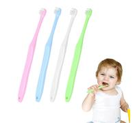 4PCS Orthodontic Toothbrushes Medium Soft Detail Cleaning Small Toothbrush for Adults Sensitive Irritated Gums Gently removes Plaque White/Pink/Green/Blue