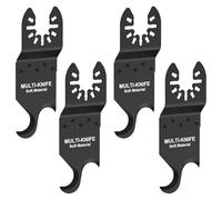 4PCS Oscillating Hook Blade, 9.5 cm High Carbon Steel Multitool Cutter, Quick Release Saw Accessories for Carpet Cardboard Cutting DIY Home Renovation (Black)