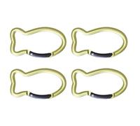 4Pcs Outdoor Aluminum KeyRings Hangings Buckles Fish Shape Spring Clip Carabiner Rings Clip Hanging Fish Shape Aluminum Carabiner Water Bottle Hangings
