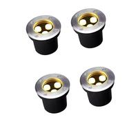 4PCS Outdoor Buried Lamp - LED Landscape Lights - 3W Ring Fountain LED Lamp, RGB Ground Recessed Spotlight, Ground Spot Lights, IP67 Garden Recessed Floor Lamp (RGB 110220v(3w))