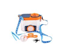 4Pcs Outdoor Explorer Kit Outdoor Exploration Set Bug Insect Viewer Magnifier Childs Bug Catcher Outdoor Adventure Exploration Insect Observation Box, Tweezers, Spherical Insect Catcher, Strap