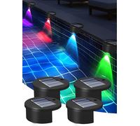 4PCS Outdoor Solar Pond Lights Powered - Swimming Wireless Pool Light for Above Ground Pools LED, Waterproof Pool Lamp Color Changing Solar-Powered, Pond Lighting Solar Panel, Pool Party Accessories