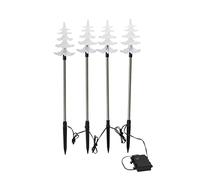 4PCS Outdoor Spiral Xmas Lights & Christmas Pathway Tree Lights Stake Garden LED Lights Home Decoration (Christmas Tree Stake Lights)