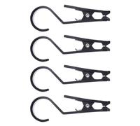4pcs Outdoor Tent Clips Set for Hanging Canopy and Awning Use Black | PP Plastic Build, Matte Non Slip Grip, Camping and Closet Organization, Wet or Dry Surfaces